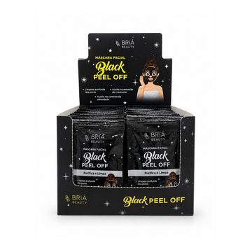 Box Máscara Facial Peel Off Bria Beauty Black - 60 Unidades